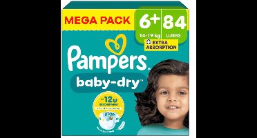 Pampers - Baby Dry - Maat 6+ - Mega Pack - 84 luiers - 14/19KG