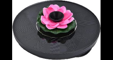 Zeynomax - Zonne Waterfontein Met Patroonbasis Voor Vogelbad en Vijver - Op Zonne Energie - Inclusief Handleiding - Geschikt Voor Aquarium en Tuin - Roze Kleurige Fontein.