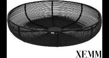 XEMM Fruitmand Pim - Draadmand - 29 x 29 cm - Zwart