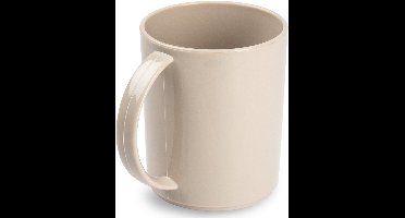 Plasticforte onbreekbare Drinkbekers - kunststof - 350 ml - taupe - kinderen - camping - mokken