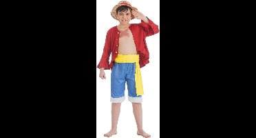 CHAKS - Luffy One Piece kinderkostuum - 146/152 (11-12 jaar)