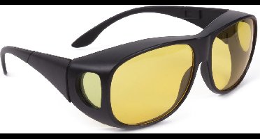 Benson Overzetbril Nachtbril - Nachtzicht voor Brildragende - Zwart Montuur