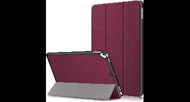 Hoes geschikt voor iPad Air / Air 2 - Trifold Tablet hoes Wine Rood - Smart Cover - Hoes geschikt voor iPad Air 2 smart cover - Hoes geschikt voor iPad air - Hoes geschikt voor iPad - BookcaseHoes geschikt voor iPad Air / Air 2 9.7 inch