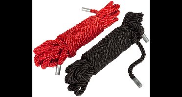 Fifty Shades Restrain Me Bondage Rope Twin Pack - Zwart/ Zilver