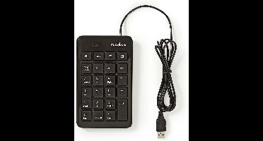 Nedis Bedraad Toetsenbord - USB-A - Kantoor - Enkelhandig - Nummeriek - Numeriek toetsenbord