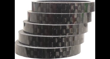 Kgs Spacers 1-1/8 Inch 5 Mm Carbon Zwart 5 Stuks