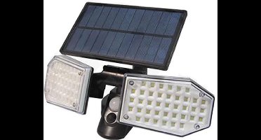 LED Bouwlamp op Solar | Bewegingssensor | 15 Watt | 6500K - Daglicht wit