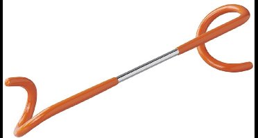ProPlus Dubbelzijdige tentstokhaak - 26,5 cm - PVC coating - oranje