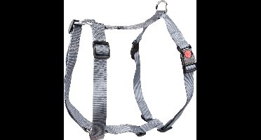 Flamingo Ziggi H-harnas - Harnas Honden - H-harnas Ziggi Grijs Xl 70-110cm 25mm - 1st - 127461 - 1st