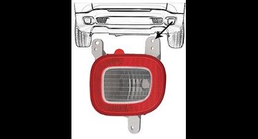 VanWezel 2128930 - Feu de recul droit pour Jeep Renegade de 07/2014 à maintenant