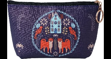 Juleeze Toilettas Dames 21x12 cm Paars Kunststof Vosjes