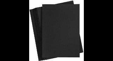 Karton - Hobbykarton - Zwart - DIY - Knutselen - Kaarten Maken - A6 - 10,5x14,8cm - 200 grams - 100 vellen