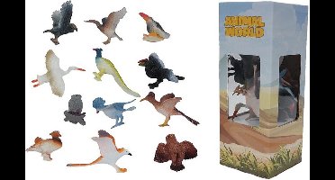 PIA Soft Toys-Speelfiguren - PVC - Vogels in doos 12 ass. 5 - 10 cm