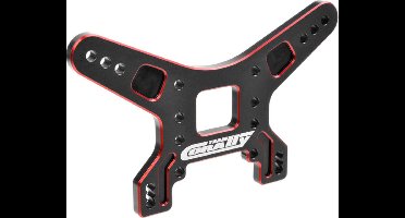 Team Corally - Shock Tower - Rear - 4mm - Alu 7075 - Hard Anodized Black/Red - 1 pc