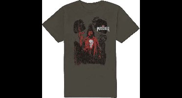 Marvel The Punisher - Red Outline Heren T-shirt - S - Grijs