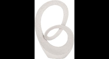 Present Time Ornament Abstract Art Endless - Wit - 25,3x8x36,5cm - Modern