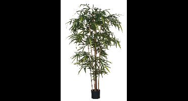 Kunstplant Bamboe Groen - H 180cm - Kunststof pot - Mica Decorations