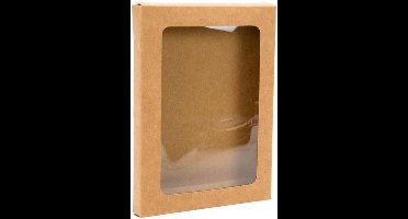 Kraftdoosjes met Venster 12,5x1,5x16,8cm (25 stuks)