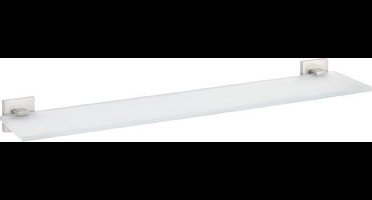 Tesa Exxclusiv Glazen plank 17.5x70x5cm zonder boren Zelfklevend Metaal roestvrij staal