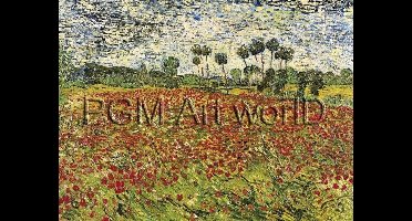 Kunstdruk Vincent Van Gogh - Field of Poppies 80x60cm