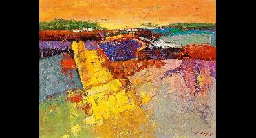 Kunstdruk Madjid - Lavendelfeld 90x70cm