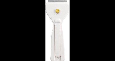 Metaltex - Radeermesje - 13,5 X 5,5 cm - Staal - Wit