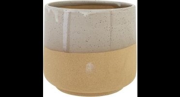 Bloempot Bottom Part Sanded Finish Greige 15x15xh15cm Rond Aardewerk