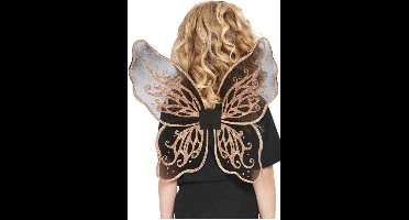 Smiffys - Dark Botanicals Butterfly Vleugels Kinderen - Goudkleurig