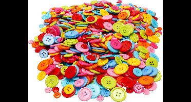 Knopen mix, d 10+15+20+22 mm, 500 gr/ 1 doos