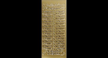 Stickers Goud - Gouden Randen Stickers - Zelfklevende Foliestickers - Decoratie Voor Kaarten Maken - DIY Scrapbooking - 10x23 cm