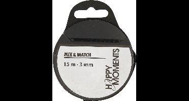 Happy Moments Satijnlint 3 Mm X 15 M Zwart