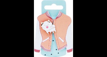 Suck Uk Emaille Pin Hond 3 X 2,1 Cm Staal Wit