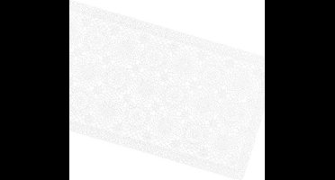 Unique Living | Tafelloper Amira vinyl 40x150cm white
