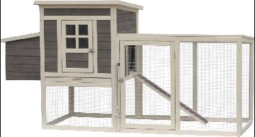 Flamingo Kippenhok Capri country  - Bruin -   195 x 75,5 x 103 cm