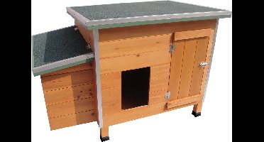 Flamingo Kippenhok Ginger Classic – Houten Hok met Ren – 100x79x64 cm