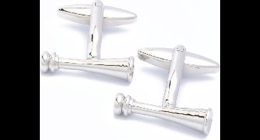 Manchetknopen - Toeter Vuvuzela Hoorn Zilverkleurig