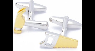 Manchetknopen - Zaag en Hamer Goud en Zilver