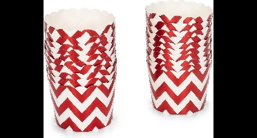Patisse Cupcakevormpjes 5 X 14,6 Cm Papier Wit/rood 20 Stuks