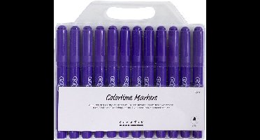 Colortime stiften, lijndikte 5 mm, paars, 12 stuk/ 1 doos