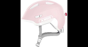 ABUS kinderhelm Smiley 3.0 ACE LED - fietshelm met licht - diepe pasvorm & ruimte voor een vlecht - voor meisjes en jongens - pure rose, maat M