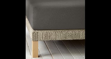 De Witte Lietaer Hoeslaken Laurence Ebony - 140 x 200/220 x h 30 - Katoen Flanel