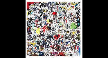 Anime Robotstickers - 100 Vinyl Stickers voor Waterflessen, Laptops, Skateboards en Notebooks - Perfect Cadeau voor Kinderen en Tieners