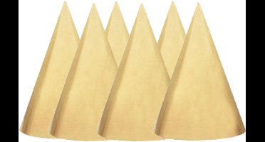 Haza Original Feesthoedjes Goud 6 Stuks