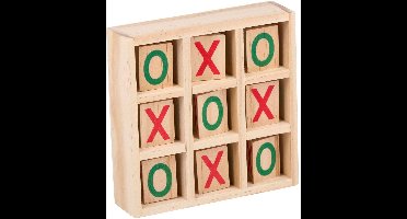 Eddy Toys Boter Kaas en Eieren Bordspel - Houten Bordspel met X en O - Memory Spelletjes - Reisspellen - Klassiek Gezelschapsspel voor 2 Spelers - Compact Houten Speelbord