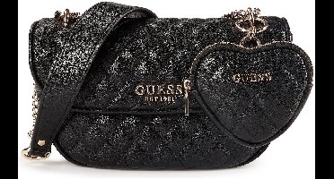 GUESS schoudertas Atabey Convertible Xbody Flap Black zwart