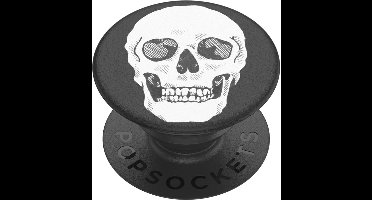 Telefoonstandaard en Grip voor Smartphones en Tablets met Verwisselbare Bovenkant - Shaky Bones White