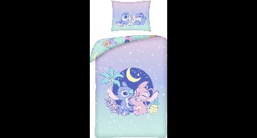Stitch en Angel Sterren Dekbedovertrek 140 x 200 cm - 70 x 90 cm - katoen