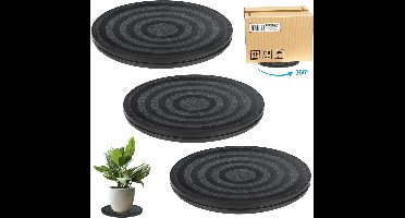 3 Stuks Draaischijven 20 cm Universele Draaiplateau - 360 Graden Roterende Draaiplaat voor Monitors, TV's, Laptops en Planten