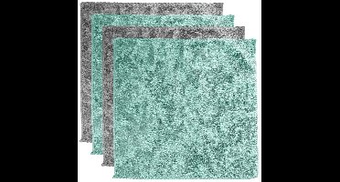 Orion - Keuken Microvezeldoeken - 4 Stuks - Grijs en Groen - Herbruikbaar