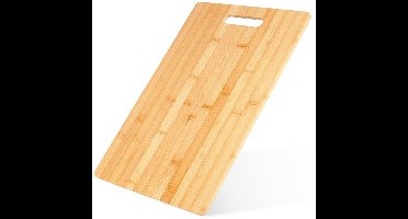 EXCELLENT HOUSEWARE - Bamboe Snijplank - 40x25 cm - Ergonomische Handgreep - Vochtafstotend
